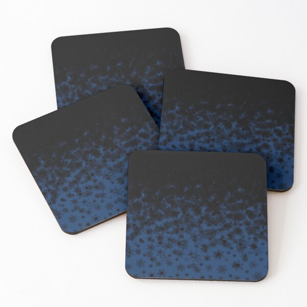 Item preview, Blizzard - Black snowflakes on a blue background designed and sold by illustratious.