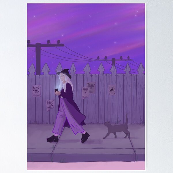 Item preview, City witch at twilight  designed and sold by The Cheekyburgher.