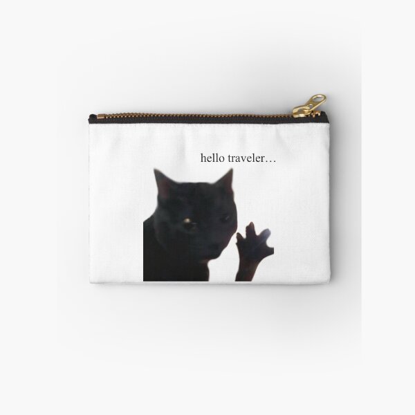 Item preview, Tik Tok Hello Traveler black cat designed and sold by ChaoticFits.