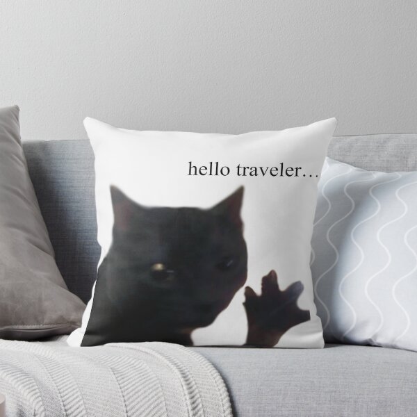 Item preview, Tik Tok Hello Traveler black cat designed and sold by ChaoticFits.