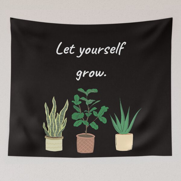 Item preview, Let yourself grow text design with indoor house plants. designed and sold by BumbleVee ☀️.