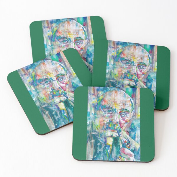 Item preview, RUDYARD KIPLING - Aquarellporträt .2    designed and sold by LaleStudio454.