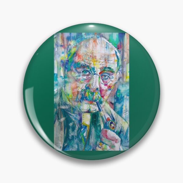 Item preview, RUDYARD KIPLING - Aquarellporträt .2    designed and sold by LaleStudio454.