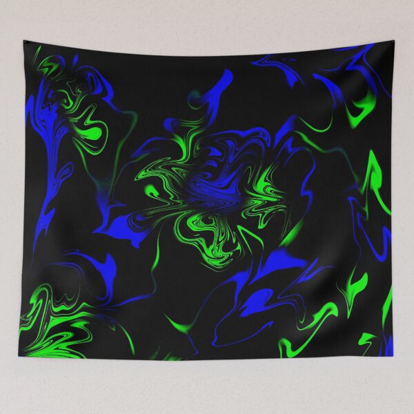 Item preview, Blue, Black, Green Liquid Art. Liquid Marble. Abstract Design. designed and sold by Jason123za.