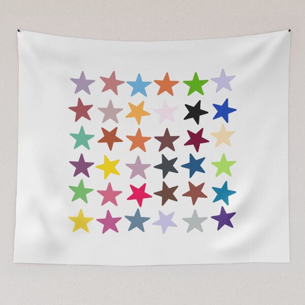 Item preview, Abstract Multi Color Star Pattern designed and sold by Pixel4Art.