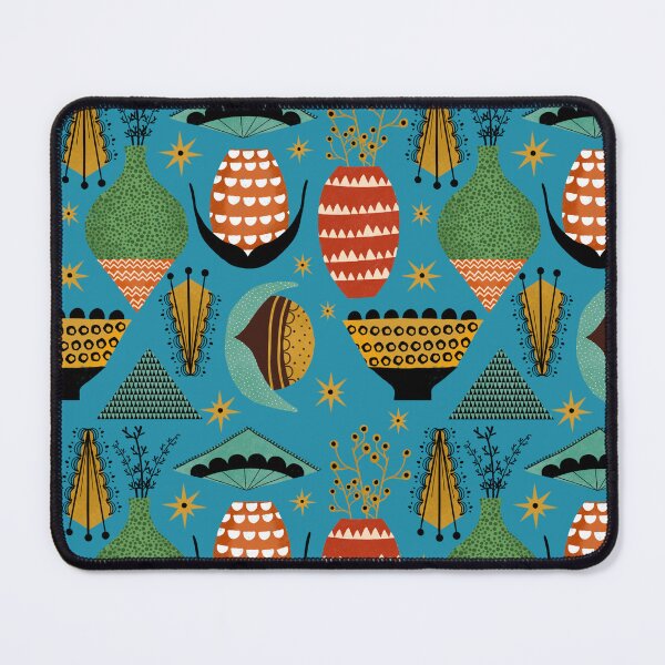 Item preview, Out of this world floral Blue - mid century designed and sold by susycosta.