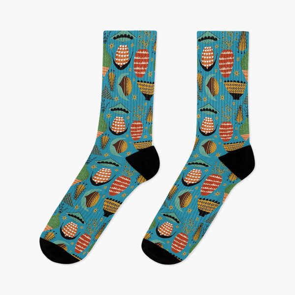 Item preview, Out of this world floral Blue - mid century designed and sold by susycosta.