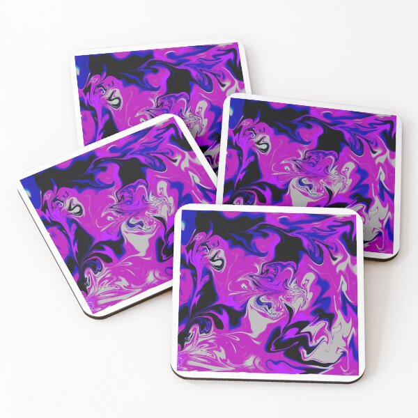 Item preview, Blue, Pink, Black  And White Liquid Art. Liquid Marble. Abstract Design #3. designed and sold by Jason123za.