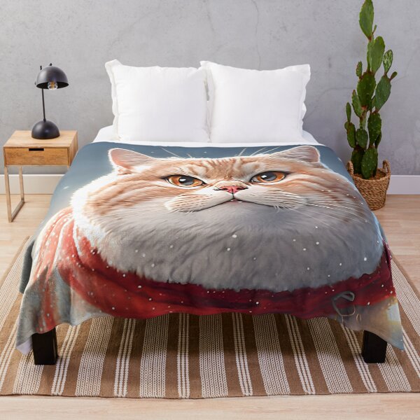 Item preview, Cute smiling cat with tiger stripes dressed with Christmas red scarf designed and sold by Tuko Designs.