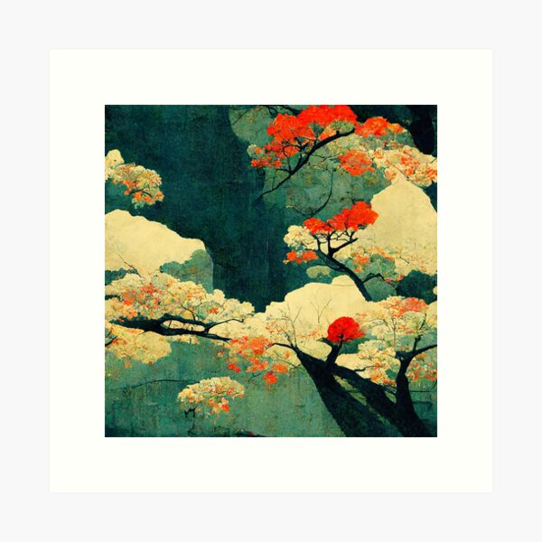 japan art vintage Art Print