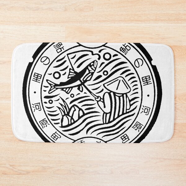Item preview, Fisherman on manhole in Japan - Black designed and sold by mattraski.