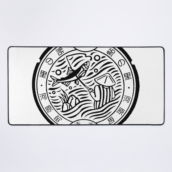 Item preview, Fisherman on manhole in Japan - Black designed and sold by mattraski.