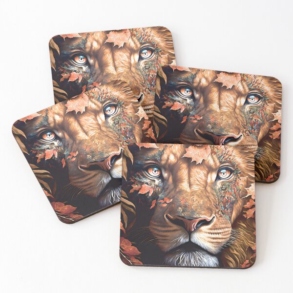 Item preview, Fall Coloured Lion in Autumn colors designed and sold by Tuko Designs.