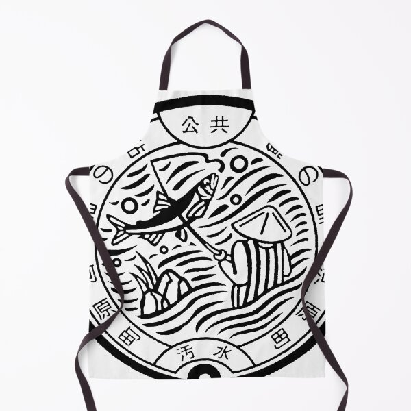 Item preview, Fisherman on manhole in Japan - Black designed and sold by mattraski.