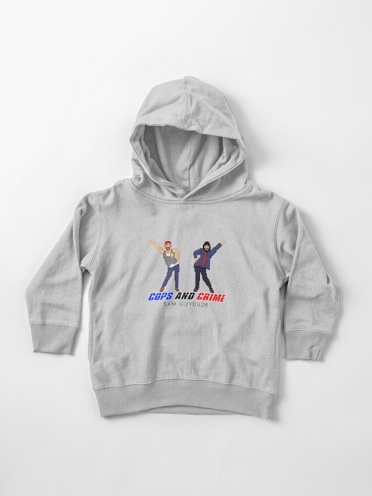 Thumbnail 1 of 5, Toddler Pullover Hoodie, Cops and Crime - Pixel Art designed and sold by samguydude.