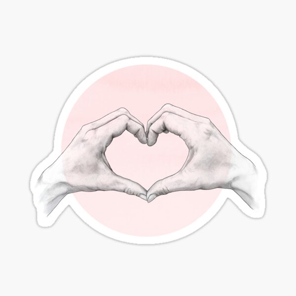 Heart Hands Sticker for Sale by ampulliam