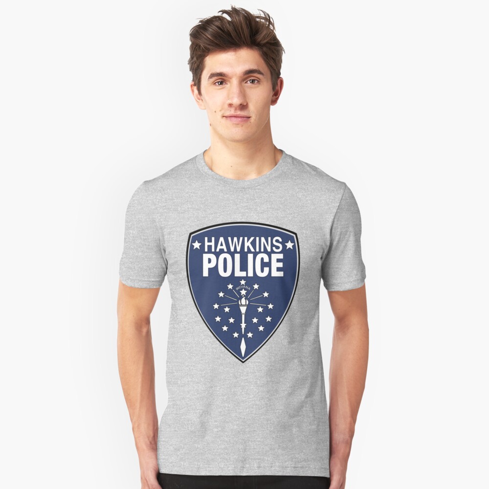 hawkins police department t shirt