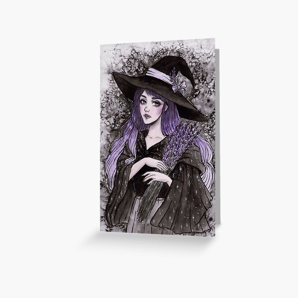 Lavender witch Greeting Card