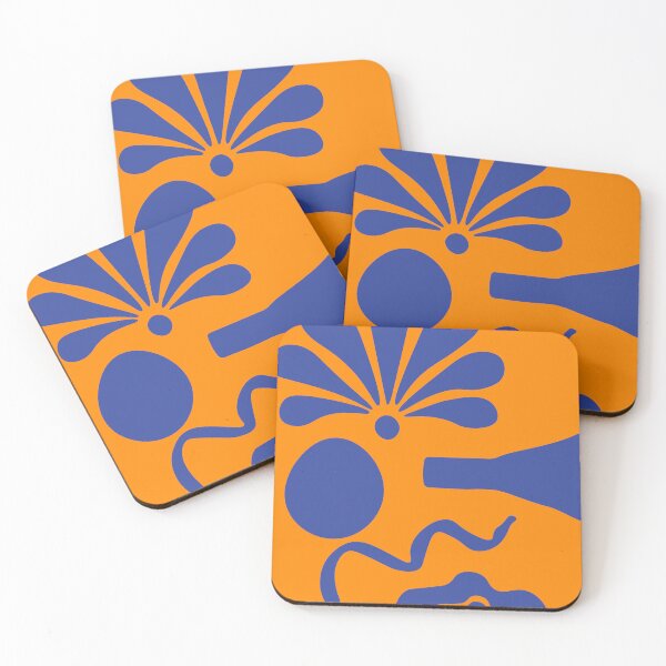 Item preview, Blue Greek Print (On Orange) designed and sold by AnOrganicAussie.