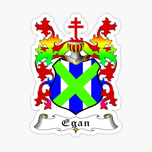 "EGAN FAMILY CREST" Sticker for Sale by CathalDevlin Redbubble