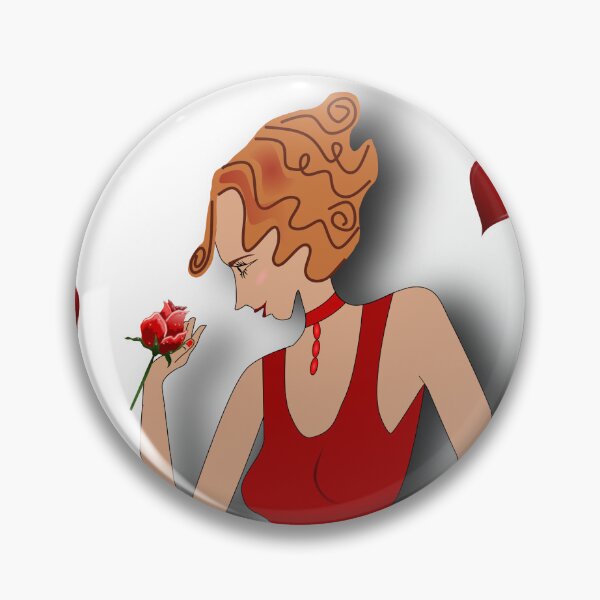 Item preview, Lady in Red (white background) designed and sold by Paulacatlady.