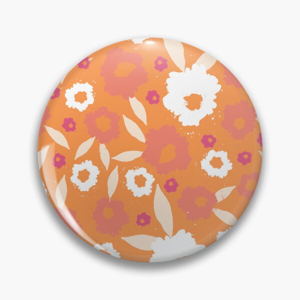 Item preview, Lovely abstract flowers in orange bg designed and sold by Claudia S. Design.