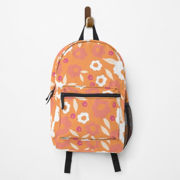 Item preview, Lovely abstract flowers in orange bg designed and sold by Claudia S. Design.