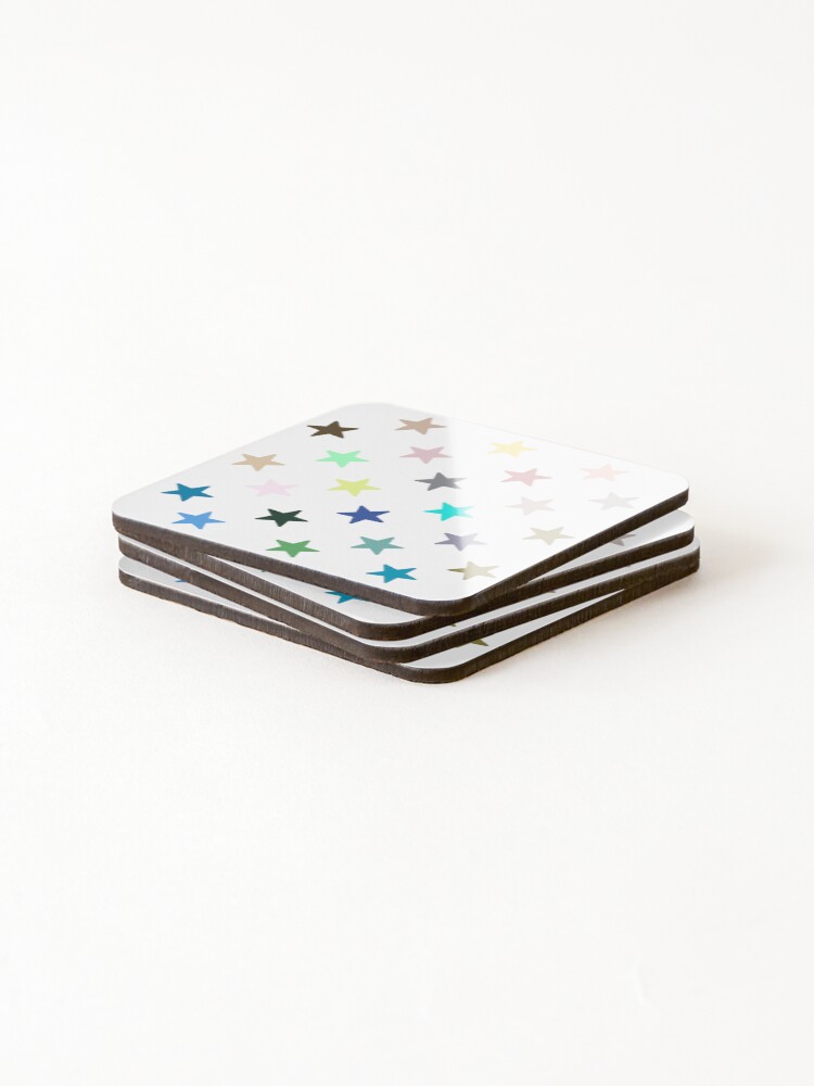 Thumbnail 4 of 5, Coasters (Set of 4), Abstract Multi Color Star Pattern designed and sold by Pixel4Art.