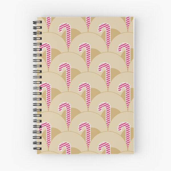 Item preview, seamless scallop pattern with pink and sand candy canes designed and sold by colorofmagic.