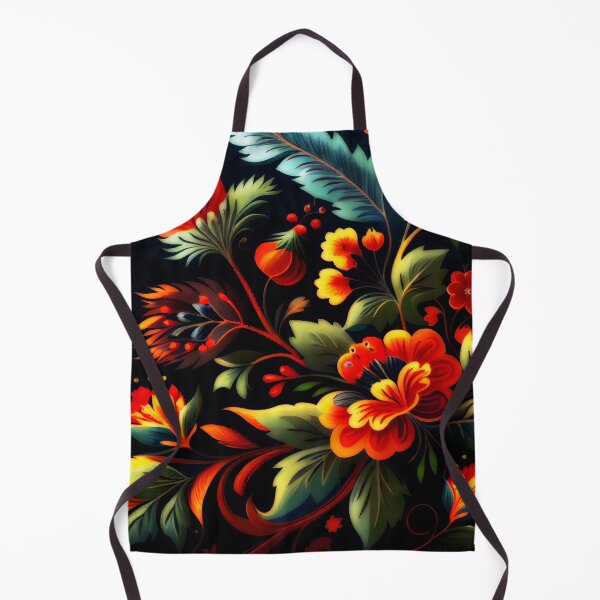 Item preview, Khokhloma Hohloma Pattern with Leaves and Flowers designed and sold by ClairesPatterns.