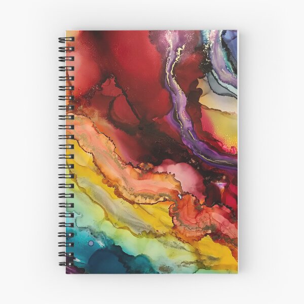 Item preview, Perfectly Imperfect - Alcohol ink artwork with rainbow colours designed and sold by NessaLovell.