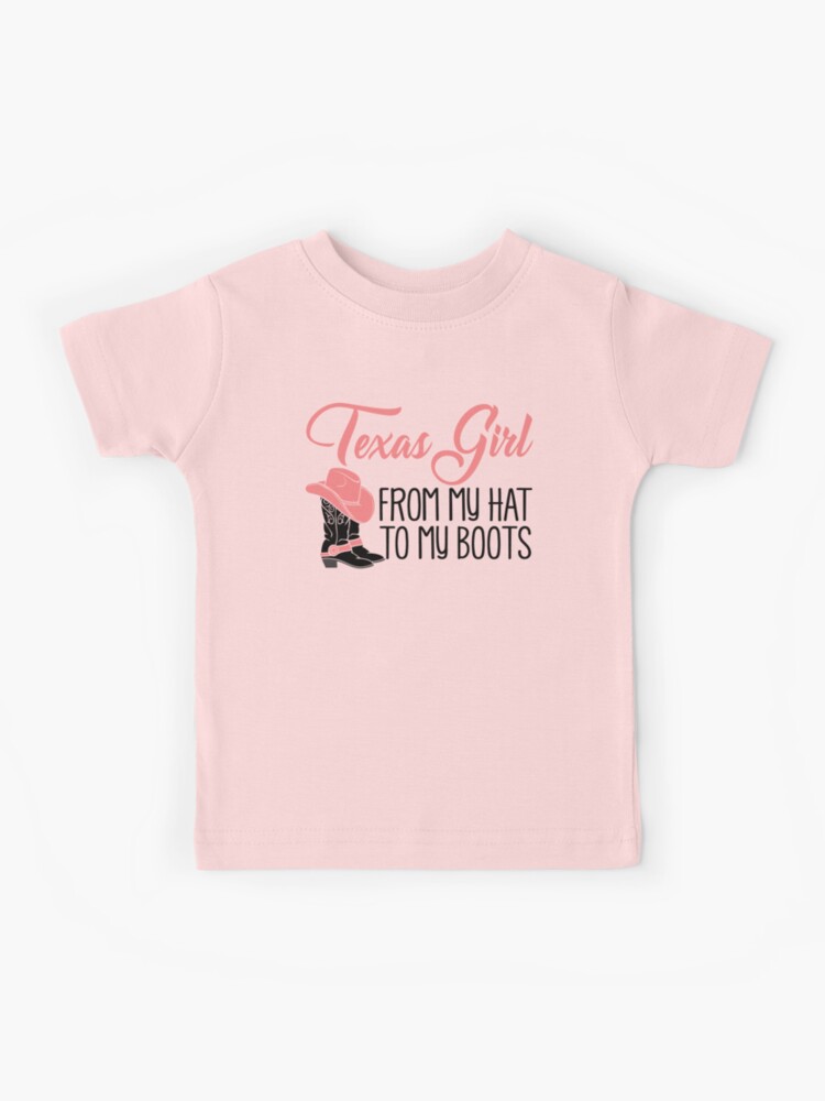 Girl's T-Shirt - Pink w/ White Bee Cowboy