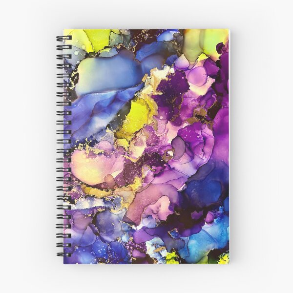 Item preview, Courage - alcohol ink artwork with violet, lime and cobalt designed and sold by NessaLovell.