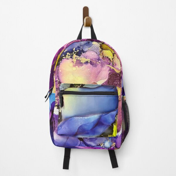 Item preview, Courage - alcohol ink artwork with violet, lime and cobalt designed and sold by NessaLovell.