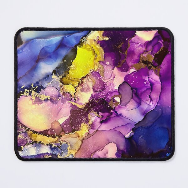Item preview, Courage - alcohol ink artwork with violet, lime and cobalt designed and sold by NessaLovell.