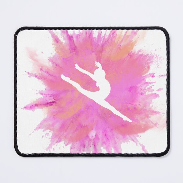 Item preview, Pink Explosion Gymnastics Silhouette designed and sold by Flexiblepeople.