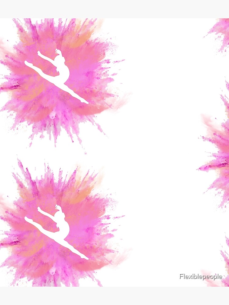Thumbnail 3 of 3, Backpack, Pink Explosion Gymnastics Silhouette designed and sold by Flexiblepeople.