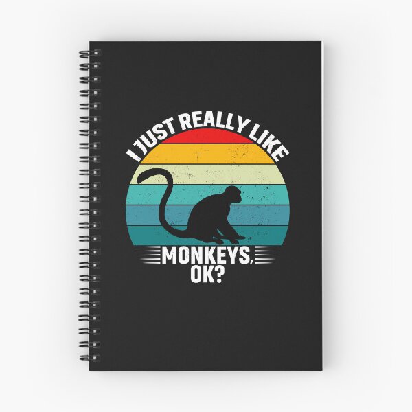 Item preview, I Just Really Like Monkeys Ok Retro Vintage Funny Monkey Lover Gift designed and sold by lou731.
