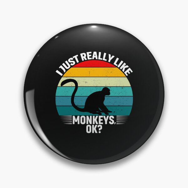 Item preview, I Just Really Like Monkeys Ok Retro Vintage Funny Monkey Lover Gift designed and sold by lou731.