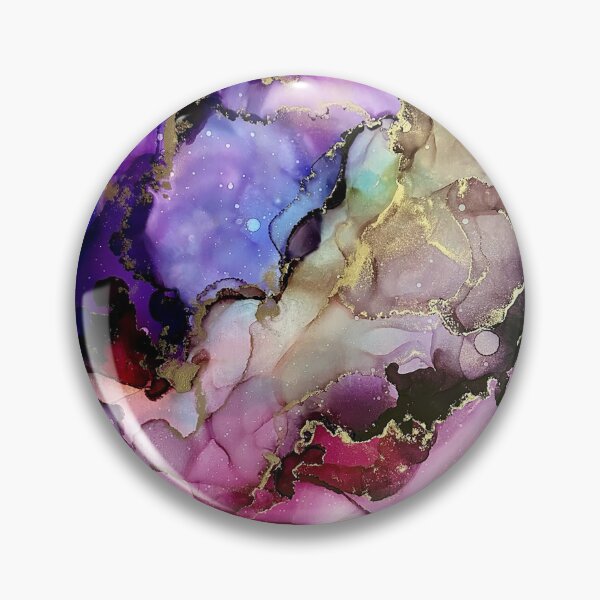 Item preview, Sensation - alcohol ink artwork with pinks, purples, gold, blues designed and sold by NessaLovell.