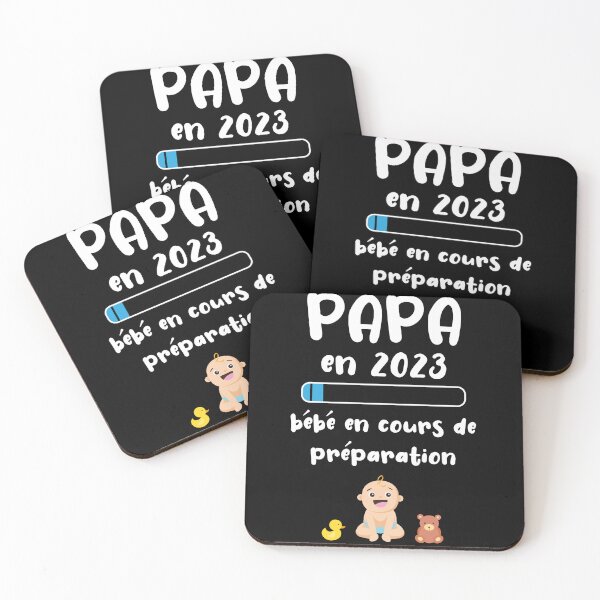 Aperçu de l'œuvre Papa en 2023, bébé créée et vendue par Catcrea.