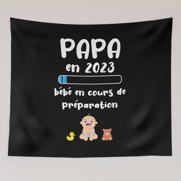 Aperçu de l'œuvre Papa en 2023, bébé créée et vendue par Catcrea.