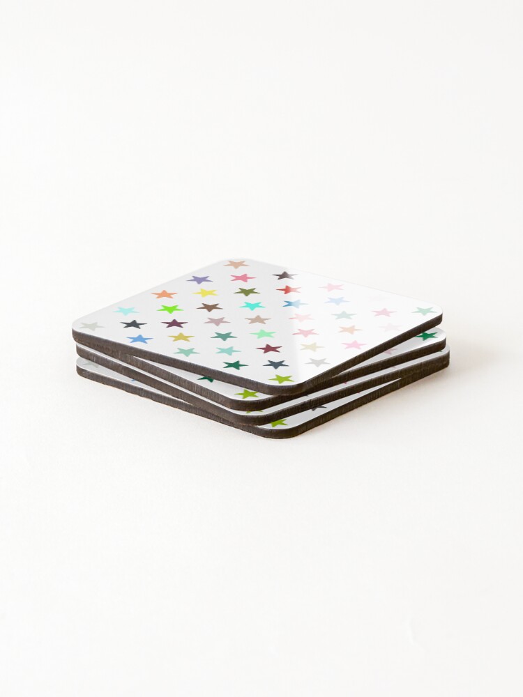 Thumbnail 4 of 5, Coasters (Set of 4), Abstract Multi Color Star Pattern designed and sold by Pixel4Art.