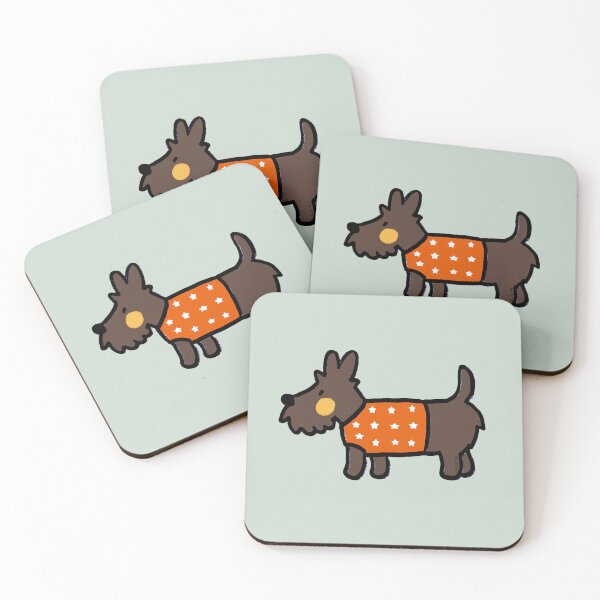 Item preview, cute dog in orange jumper designed and sold by CuteCartoon.