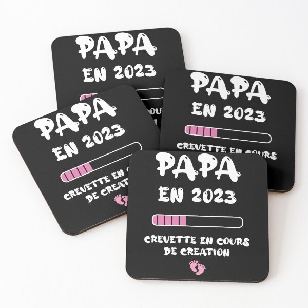 Aperçu de l'œuvre Papa en 2023 rose créée et vendue par Catcrea.