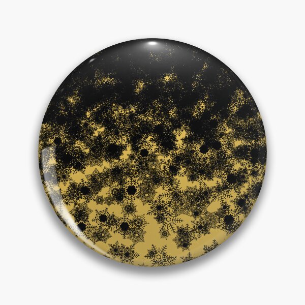 Artikelvorschau, Blizzard - Schwarze Schneeflocken auf goldenem Hintergrund entworfen und verkauft von illustratious.