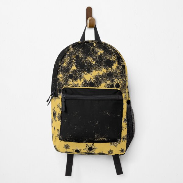 Item preview, Blizzard - Black snowflakes on a golden background designed and sold by illustratious.