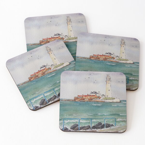 Item preview, St Mary's Lighthouse at high tide. designed and sold by John Ray.