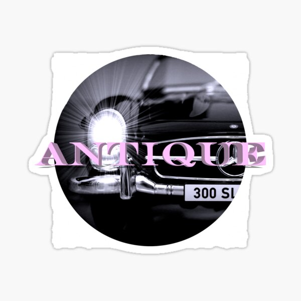 "Antique Car - Pink " Sticker for Sale by susannapujolcli | Redbubble