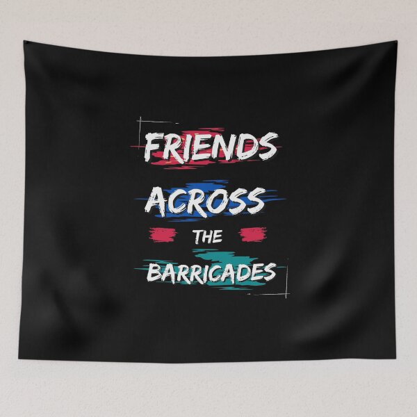 Item preview, FRIENDS ACROSS THE BARRICADES. designed and sold by ELEGANTRETRO.